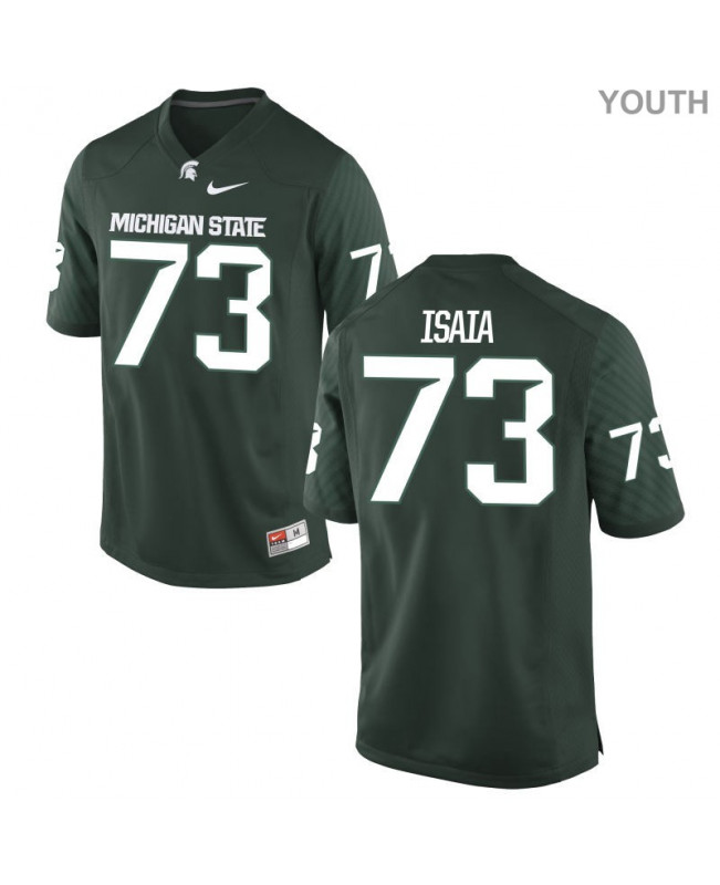 Youth Michigan State Spartans #73 Jacob Isaia NCAA Nike Authentic Green College Stitched Football Jersey JK41S61EP